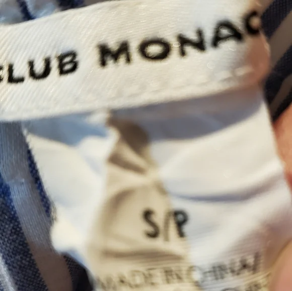 Club monaco Radura faux wrap striped mini skirt blue/white stripe size S - Picture 11 of 12